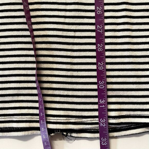 Urban Outfitters Cream/Black Striped Zip-Front Strapless BodyCon Dress Sz S NWT - Picture 8 of 12